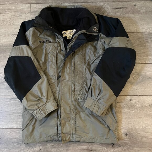 Columbia Jacket Mens Small Double Whammy Green 3-In-1 Fleece Lined - Picture 1 of 12